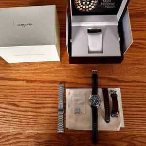 Longines Spirit 37mm Blue (with 2 19mm straps)